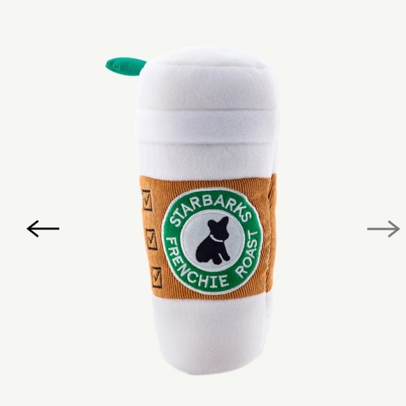 NWT Starbucks Dog Plush Toy | Haute Diggity Dog.  7" - Picture 1 of 7